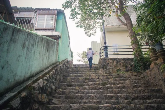 staircase to our lady of carmel church taipa - macao