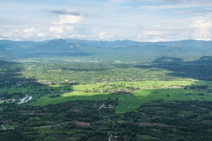 valley in front of wat phra bat phu pha daeng - lampang region thailand