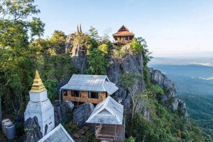 overview wat chalerm lampang north thailand