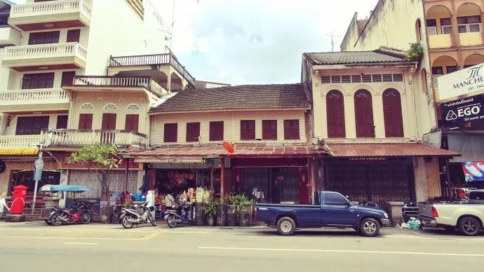 sino portuguese architecture trang city - thailand