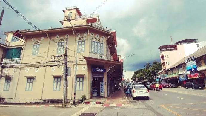 beautiful building city trang - thailand