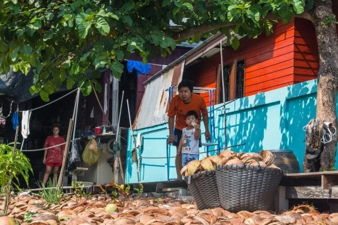 bank canal near damnoen saduak