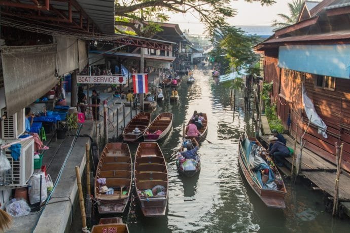 marché flottant damnoen saduak matin