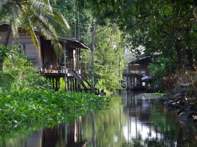 canal landscape around damnoen saduak 2010