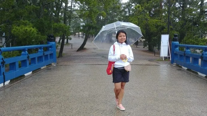 photo in the rain amanoshidate - japan