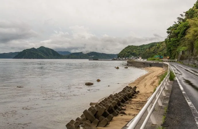 seaside road near ine village - japan