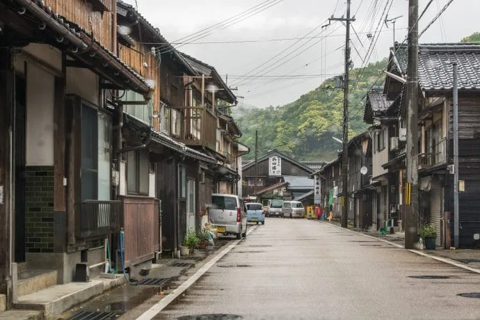 empty street village ine - japan