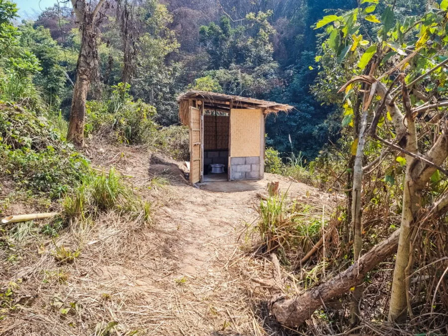 local toilets elephant steps chiang rai
