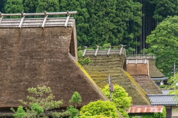 thatched roofs miyama village kayabuki-no-sato - japan
