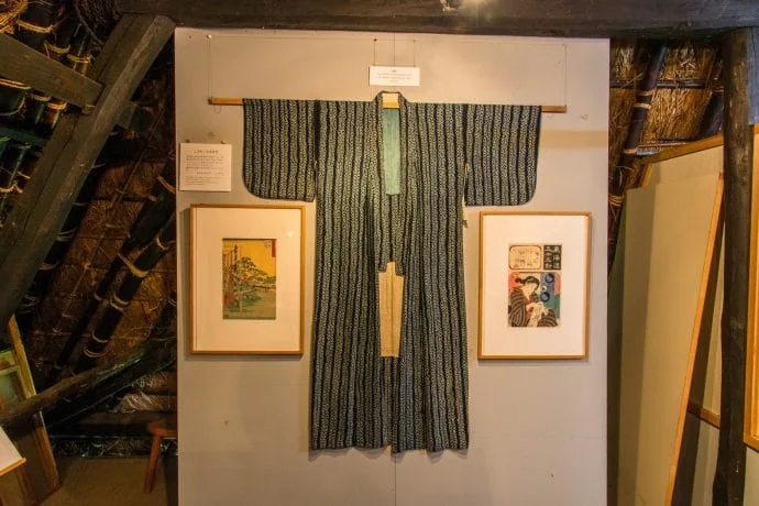 old kimono collectino little indigo museum kayabuki-no-sato - japan