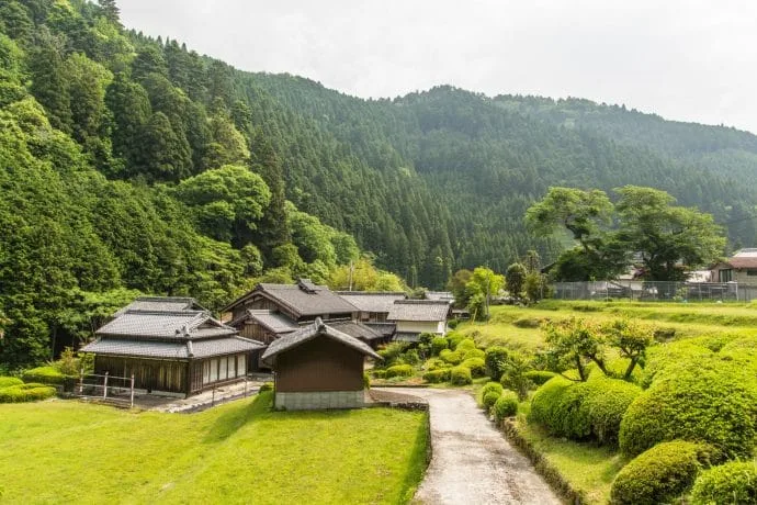 houses downhill wazuka mountain - kyoto prefecture japan