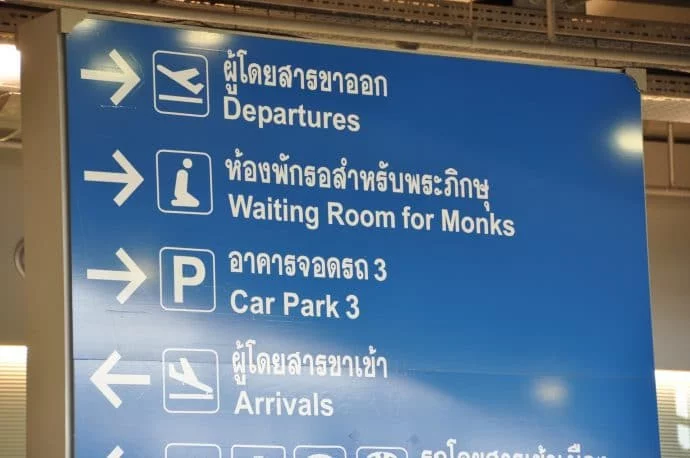 panneau aeroport bangkok