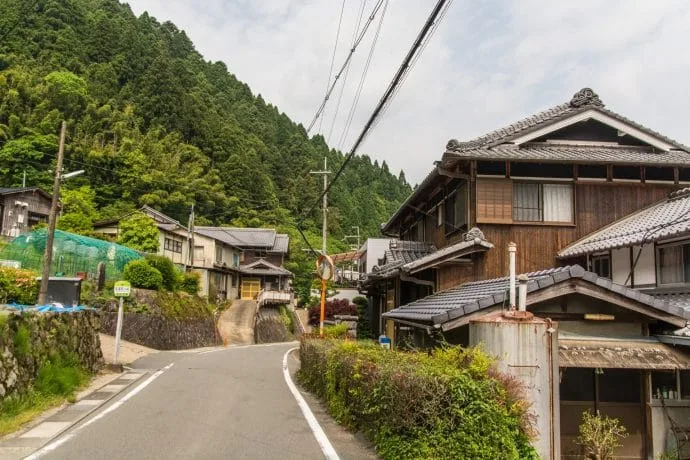village before descent wazuka mountain - kyoto prefecture japan