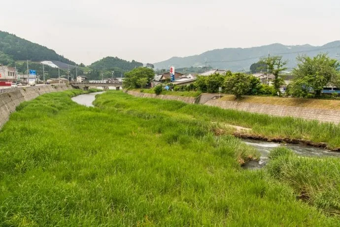 river view from wazuka bridge - japan