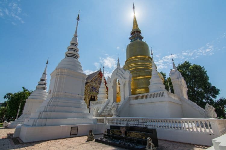 chedi principal wat suan dok - chiang mai