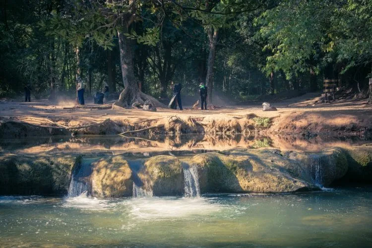 chet sao noi waterfall muak mek khao yai - thailand