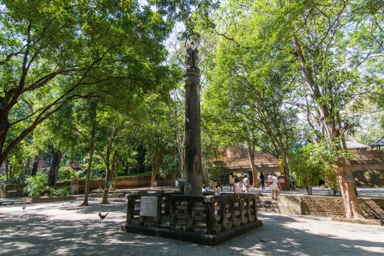 copy pillar ashoka wat umong - chiang mai