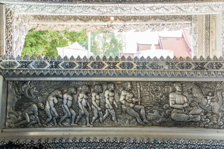 détail sculpture wat si suphan silver temple - chiang mai
