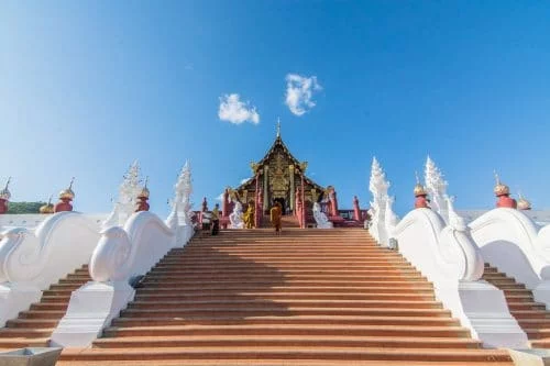 staircase royal pavilion ho kham luang royal park rajapruek - chiang mai