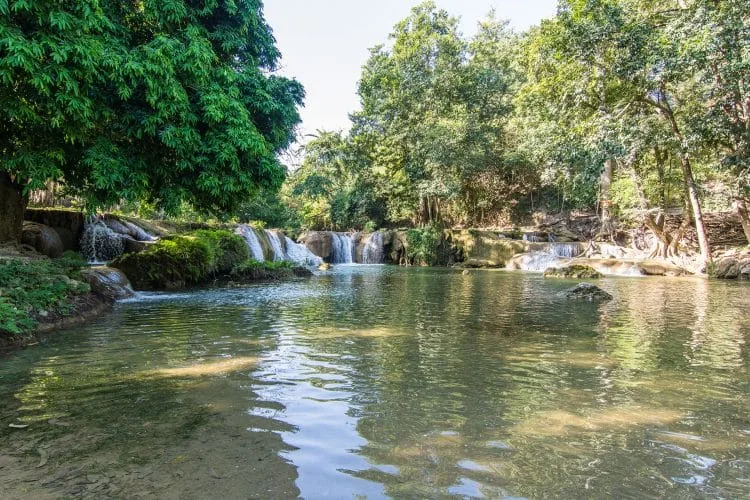 floor falls chet sao noi waterfall muak mek - khao yai - thailand