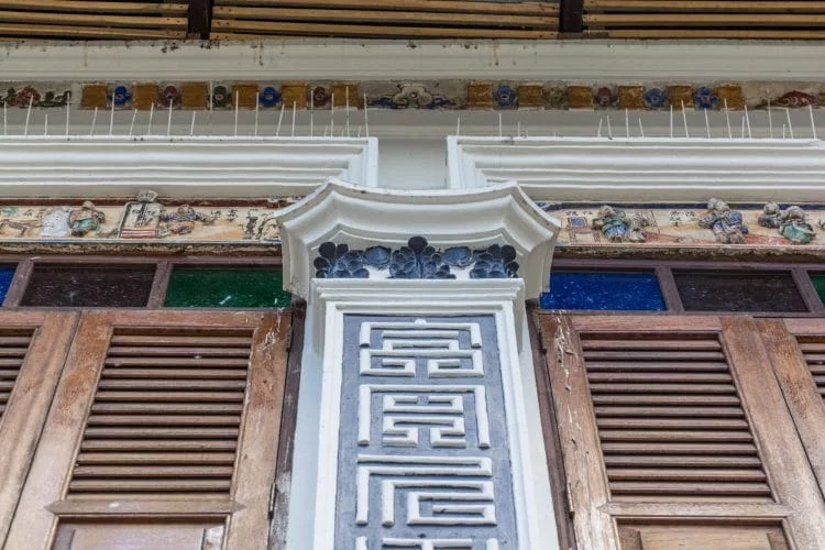detail facade - ranong - thailand