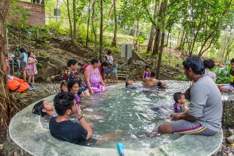 pornrang hot spring - ranong - thailand