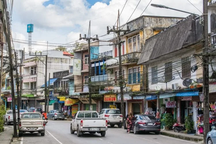 main street ruangrat - ranong - thailand