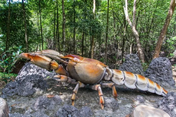 mangrove walk statue - ranong - thailand