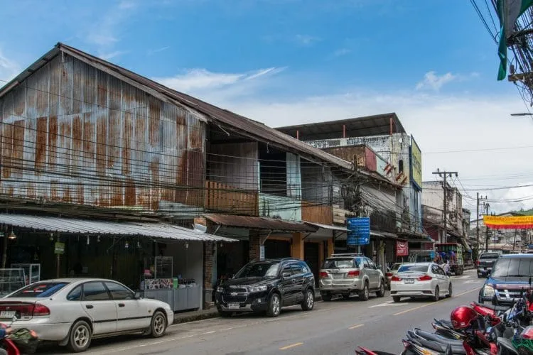 old street ranong - thailand