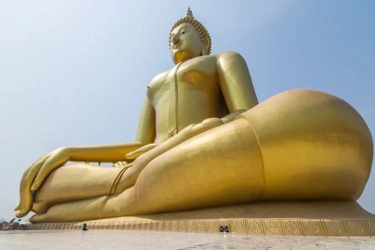 imposing big buddha wat muang - ang thong - thailand
