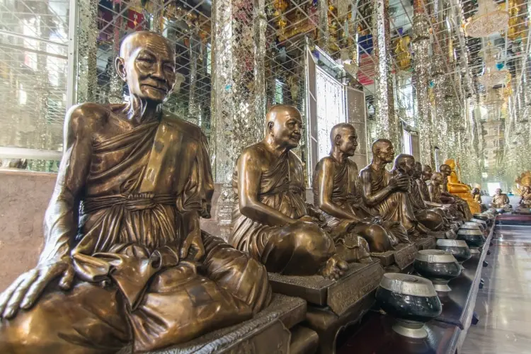statues inside wat muang - ang thong - thailand