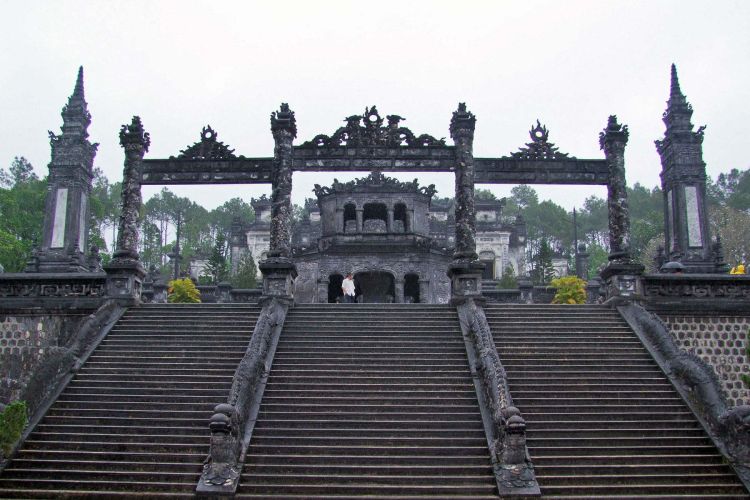 Cover photos of the imperial tombs of Hue, Vietnam