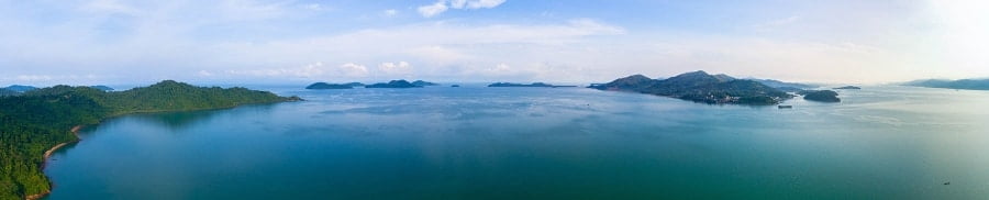 aerial view archipelago mergui islands burma