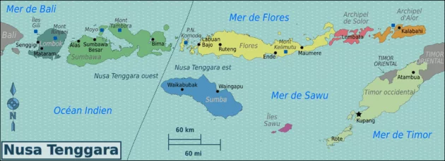 Nusa Tenggara Indonesia map
