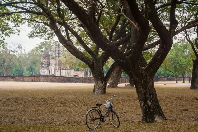 bike ride sukhothai historical park - thailand