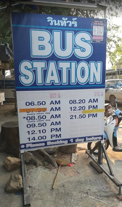 wintour sukhothai bus schedule