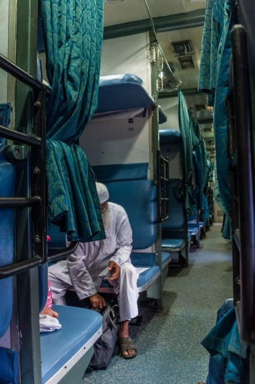 interior train night india