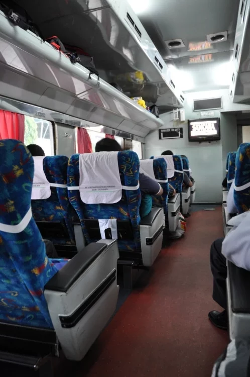 interior wagon train surabaya yogyakarta indonesia