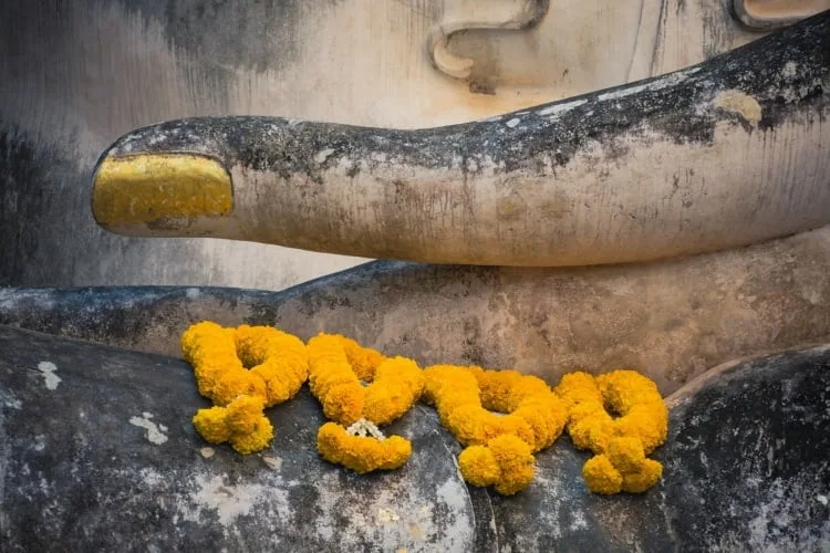 main buddha wat si chum historical park sukhothai - thailand