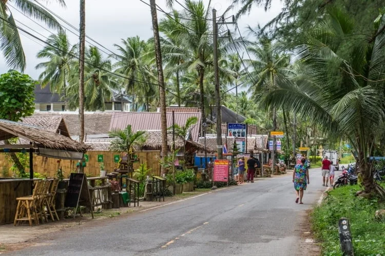 small road khuk khak beach - khao lak - thailand