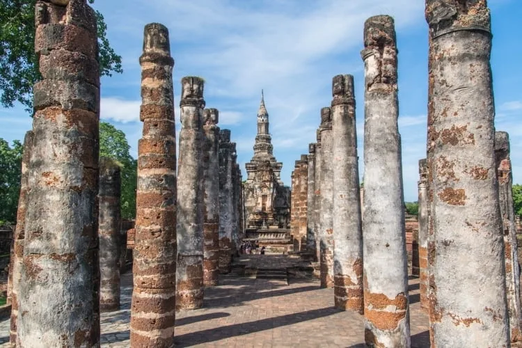 ubosot wat mahathat historical park sukhothai - thailand