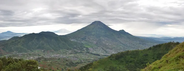 view of dieng plateau central java indonesia