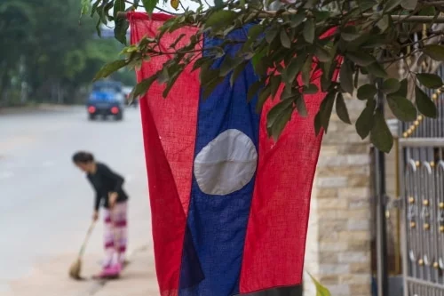 laotian flag luang namtha