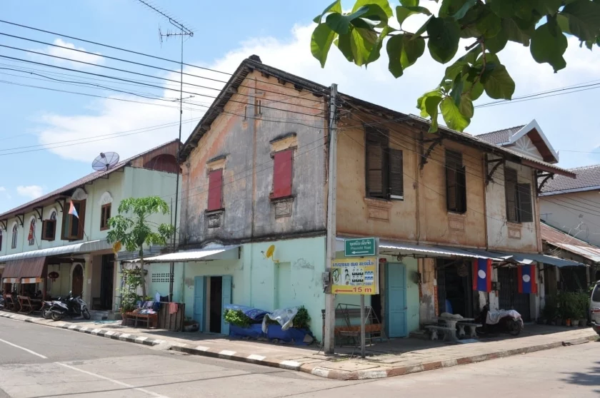 colonial house savannakhet street laos
