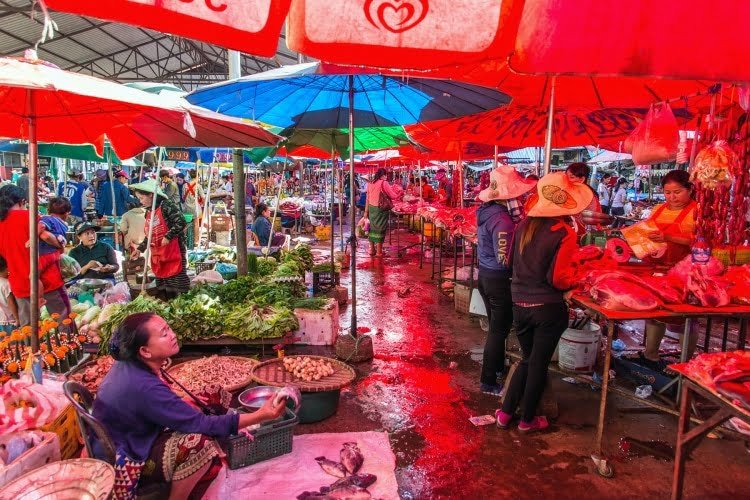 marche de pakse - sud laos