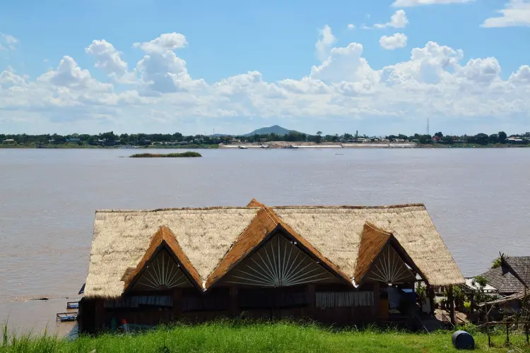 view of mukdahan from savannakhet laos