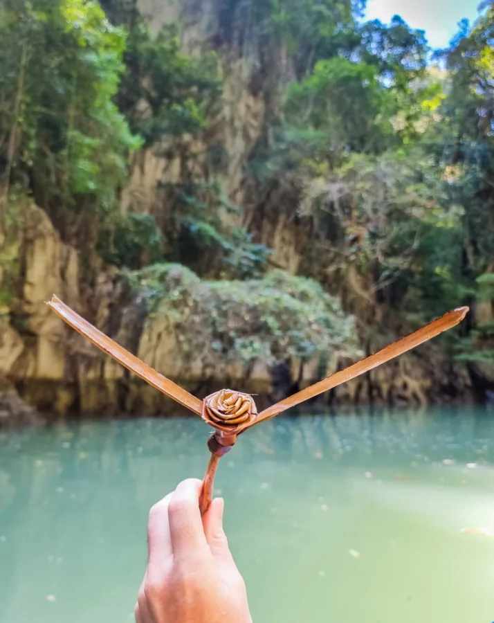 flower making with leaf tree ko hong phang nga bay