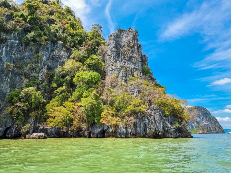 arriving towards ko thalu phang nga bay