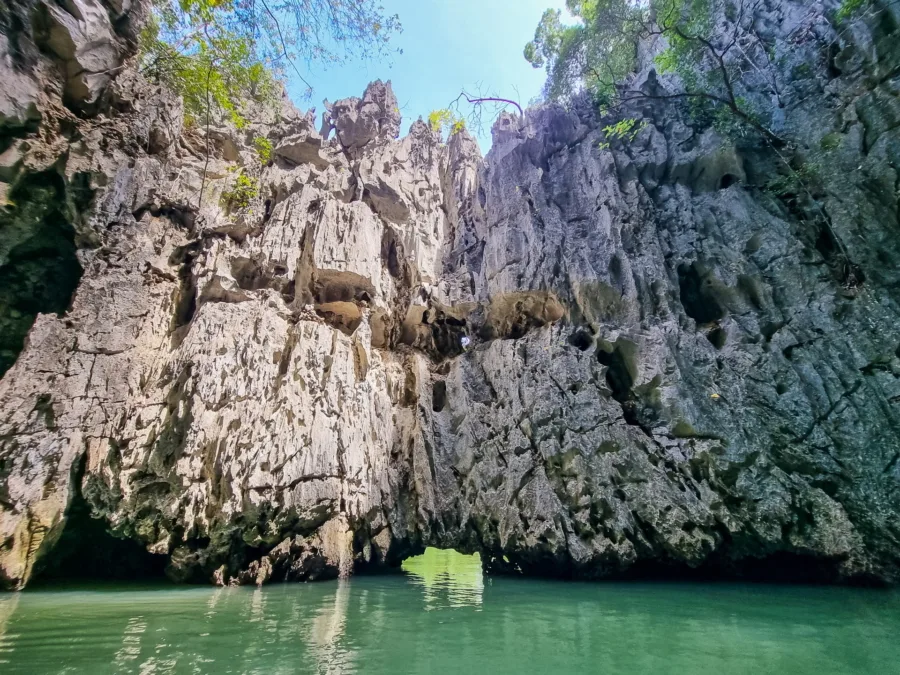 entrance small lagoon ko thalu bay of phang nga