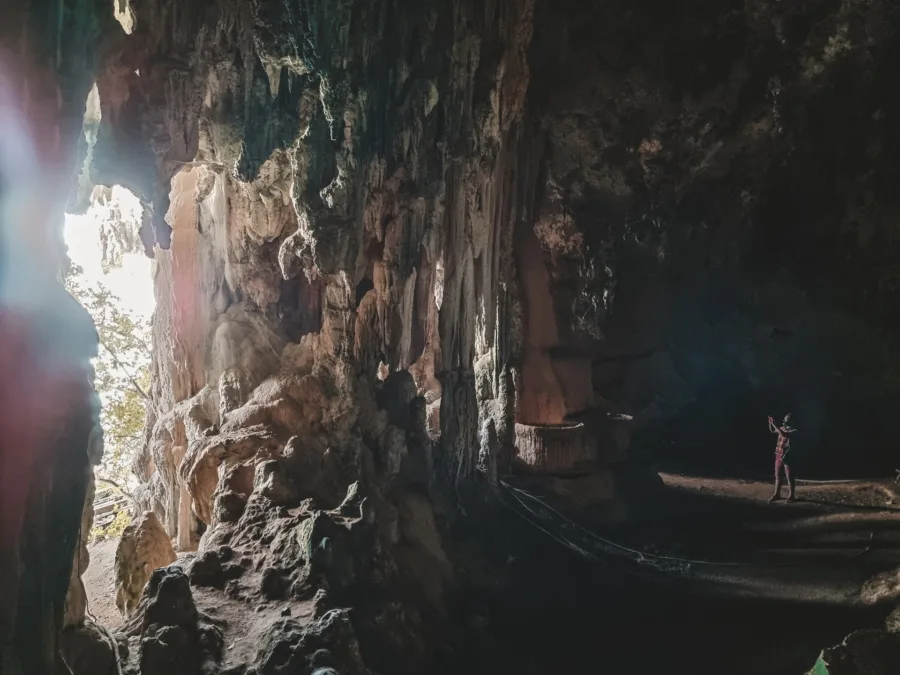 interior cave of ko sawang yai bay of phang nga
